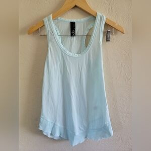 Bobi Los Angeles Lightweight Jersey Curved Hem Tank,  Light Blue, Size‎ XS
